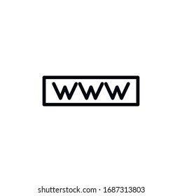 Icono simple de línea de internet. Pictograma de trazo. Ilustración vectorial aislada en un fondo blanco. Símbolo de calidad superior. Signo de vector para aplicaciones móviles y sitios web.