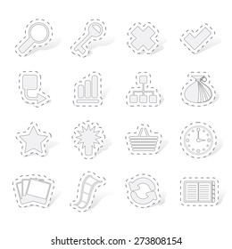Simple Internet and Web Site Icons - Vector Icon Set