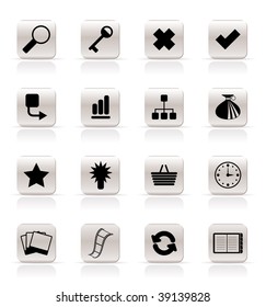 Simple Internet and Web Site Icons - Vector Icon Set
