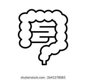Simple intestine icon illustration vector