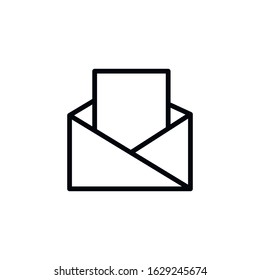 Simple invitation line icon. Stroke pictogram. Vector illustration isolated on a white background. Premium quality symbol. Vector sign for mobile app and web sites.