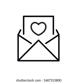 Simple invitation line icon. Stroke pictogram. Vector illustration isolated on a white background. Premium quality symbol. Vector sign for mobile app and web sites.