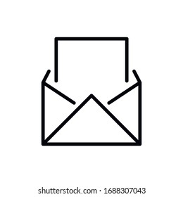 Icono de línea de invitación simple. Pictograma de trazo. Ilustración vectorial aislada en un fondo blanco. Símbolo de calidad superior. Signo de vector para aplicaciones móviles y sitios web.