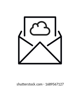 Simple invitation line icon. Stroke pictogram. Vector illustration isolated on a white background. Premium quality symbol. Vector sign for mobile app and web sites.