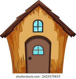 A simple, inviting cartoon illustration of a house.