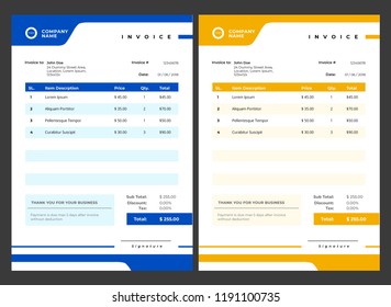 Simple Invoice Design Template