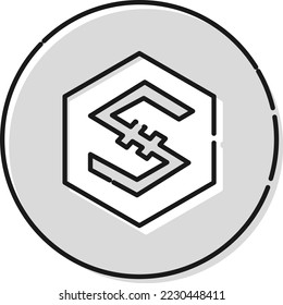 Simple IOST icon (black and white)