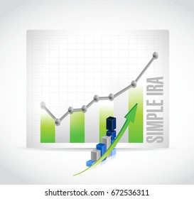 Simple Ira Business Graph Illustration Design Icon Isolated Over White