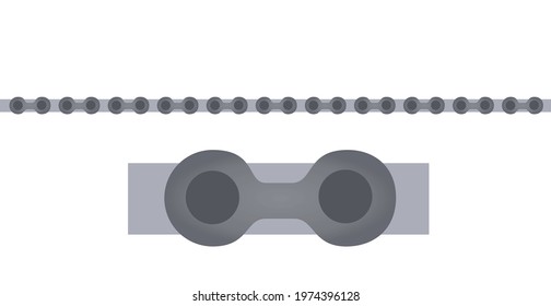 Simple iron chain. vector illustration