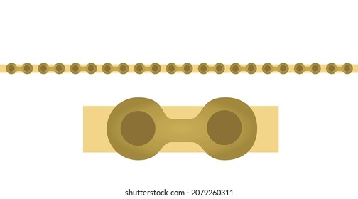Simple iron chain. vector illustration