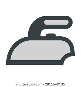 Simple iron icon for household cleaning and laundry tasks, symbolizing domestic duties.