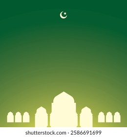 Simple islamic arabic middle east mosque illustration for background print greetings cards etc