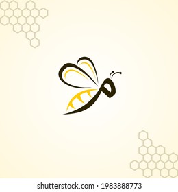 Simple Islamic Bee Calligraphy Logo