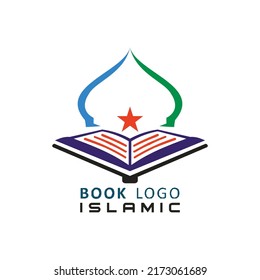 logotipo de libro islámico simple, perfecto para logotipos educativos y similares
