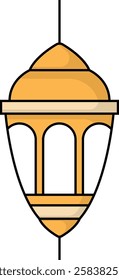 simple islamic lantern icon illustration design