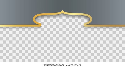 Simple Islamic Mosque Divider Header Border Design for banner, flyer, feed, website, etc. High Quality Vector Border Design