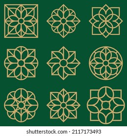 Simple Islamic ornament vector group. Best for element your design template.