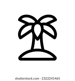 Simple Island icon. The icon can be used for websites, print templates, presentation templates, illustrations, etc