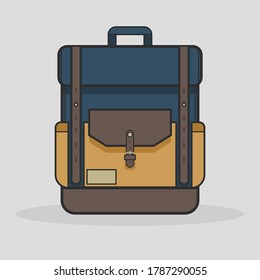 Simple isolated bag symbol flat design.