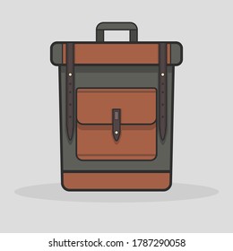 Simple isolated bag symbol flat design.