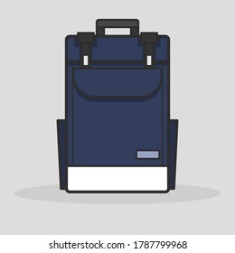 Simple isolated bag symbol flat design.