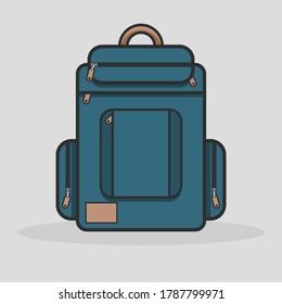 Simple isolated bag symbol flat design.