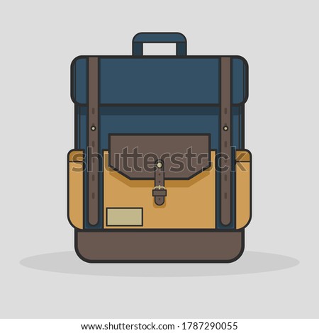 Simple isolated bag symbol flat design.