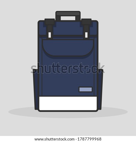 Simple isolated bag symbol flat design.