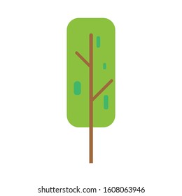 simple isolated flat tree illustration 