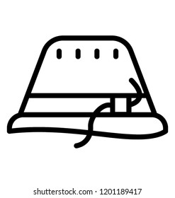 A simple isolated gardener hat icon 