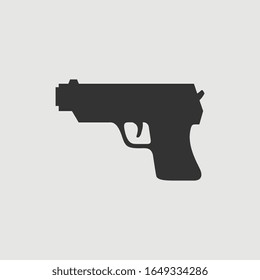 Simple Isolated Gun or Pistol Icon