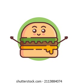 simple isolated hamburger and pattern background vector design.