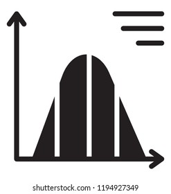 A simple isolated line chart icon design