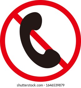 Simple aislado sin icono de teléfono.