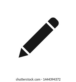 Simple isolated pencil silhouette icon