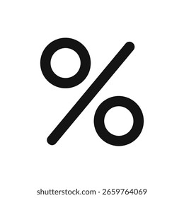 Simple Isolated Percentage Element Discount Sign Shape Icon Symbol