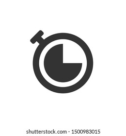Simple isolated stopwatch icon, Timer