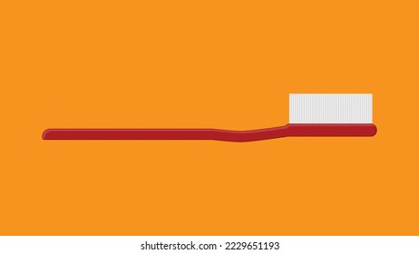 Simple Isolated Toothbrush Vector Illustration