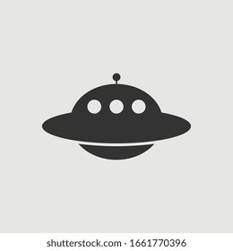 Simple Isolated UFO Ship Icon