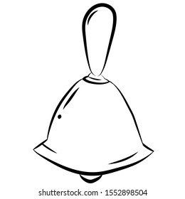 Simple isolated vector bell lineart