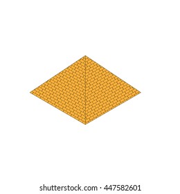 Simple isometric egypt piramid icon isolated on white background vector illustration