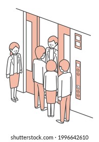 simple isometric illustration of elevator