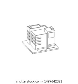 Simple Isometric Office building Line