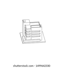 Simple Isometric Office building Line