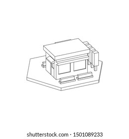 Simple Isometric Store Isolated Images