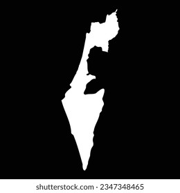 Einfache Israel Karte einzeln auf schwarzem Hintergrund, kann für Geschäftsdesigns, Präsentationen oder alle geeigneten Designs verwendet werden.