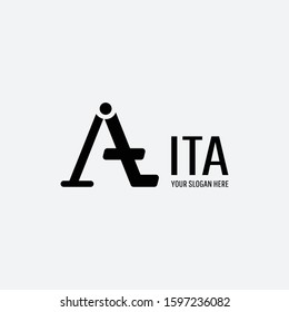 Simple ITA Letter logo Design 