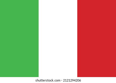 Simple Italian flag icon. Vector.