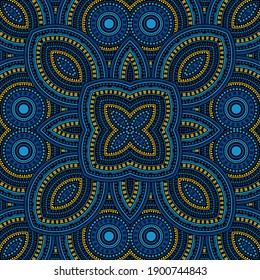 Simple italian maiolica tile seamless pattern. Ethnic geometric vector motif. Clothes print design. Traditional italian mayolica tilework perpetual pattern. Floor decor graphic design.