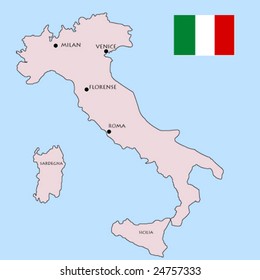 simple Italy map